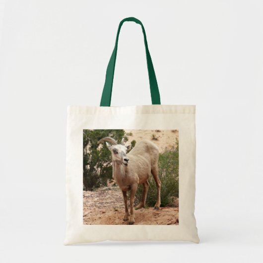 Funny Bighorn Sheep in Zion National Park Tote Bag (Voorkant)