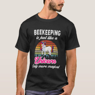 Funny Bijenteelt Design - Retro Unicorn -  T-shirt