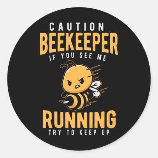 Funny Bijenteler Joke Bee Humor Ronde Sticker (Voorkant)