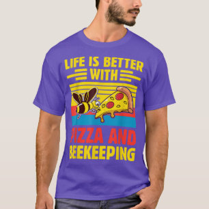 Funny Bijenteler - Pizza Lover Honey Beekeeping Lo T-shirt