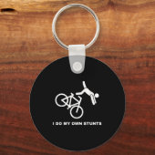 Funny Bike Lovers I Do My Own Stunts Sleutelhanger (Voorkant)