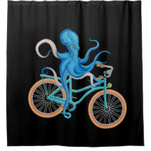 Funny Bike Riding onder het Zee Octopus Black