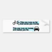 Funny Bike versus Car Bumpersticker (Voorkant)