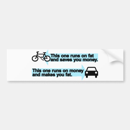 Funny Bike versus Car Bumpersticker (Voorkant)