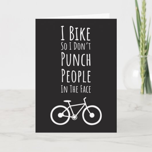 Funny Biker Cards Biking Cycling Cyclist Quote Kaart (Voorkant)