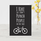 Funny Biker Cards Biking Cycling Cyclist Quote Kaart (Gele Bloem)