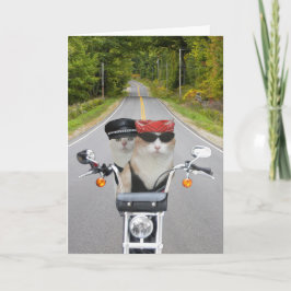 Funny Biker Cats Valentijn/Jubileum Feestdagen Kaart