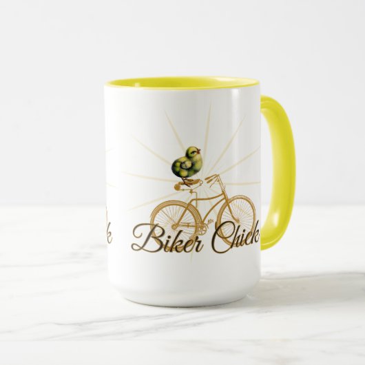 Funny Biker Chick  Mok (Voorkant rechts)