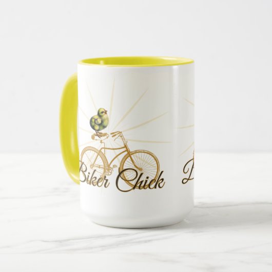 Funny Biker Chick  Mok (Voorkant links)