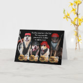 Funny Biker Dogs Verjaardag Kaart (Gele Bloem)