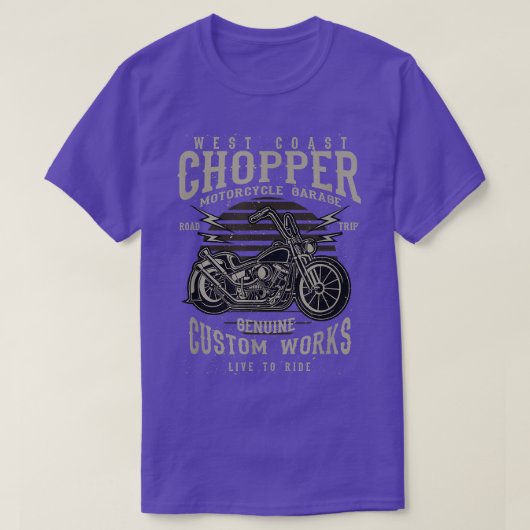 Funny biker-motorfiets t-shirt (Design voorkant)