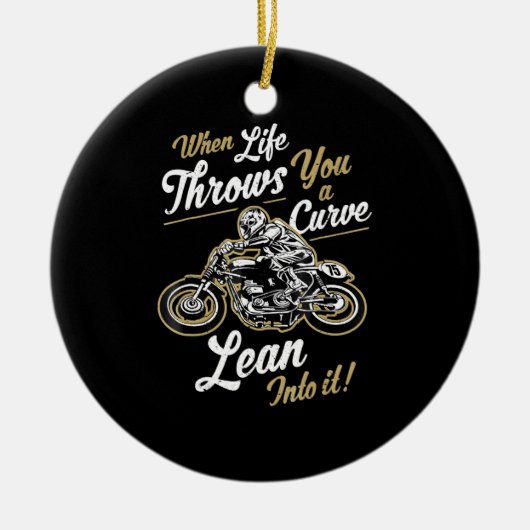 Funny Biker Quotes Sarcastic Motorcycle Rider Gift Keramisch Ornament (Voorkant)