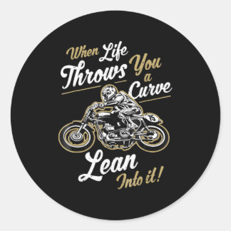 Funny Biker Quotes Sarcastic Motorcycle Rider Gift Ronde Sticker