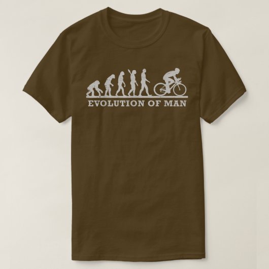 Funny Biking Biker Cyclist Evolution Man T-shirt (Design voorkant)
