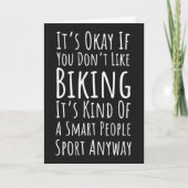 Funny Biking Cards Cycling Cyclist Humor Biker Kaart (Voorkant)