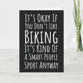 Funny Biking Cards Cycling Cyclist Humor Biker Kaart