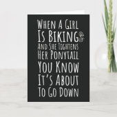 Funny Biking Cards For Her Teen Girls Women Biker Kaart (Voorkant)