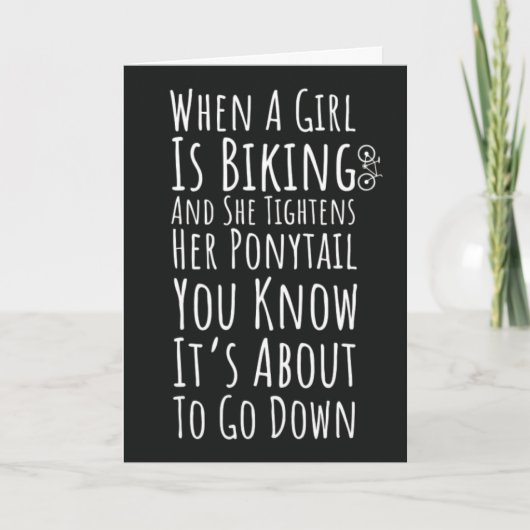 Funny Biking Cards For Her Teen Girls Women Biker Kaart (Voorkant)