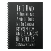 Funny Biking Gifts For Her Teen Girls Women Biker Notitieboek (Voorkant)