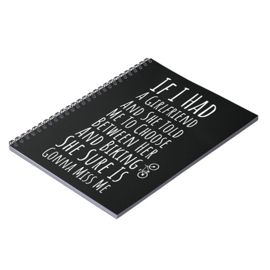 Funny Biking Gifts For Him Teen Boys Men Biker Notitieboek (Linkerzijde)