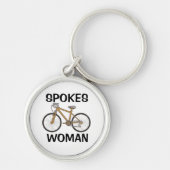 Funny Biking Mam Spokes Woman Sleutelhanger (Voorkant)