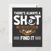 Funny Billard Quote Eight Ball Shot Briefkaart (Voorkant / Achterkant)