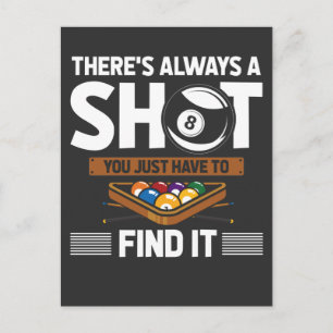 Funny Billard Quote Eight Ball Shot Briefkaart