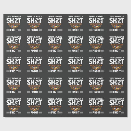 Funny Billard Quote Eight Ball Shot Cadeaupapier (Vlak)