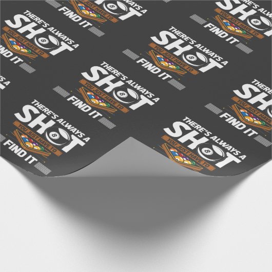 Funny Billard Quote Eight Ball Shot Cadeaupapier (Hoek)