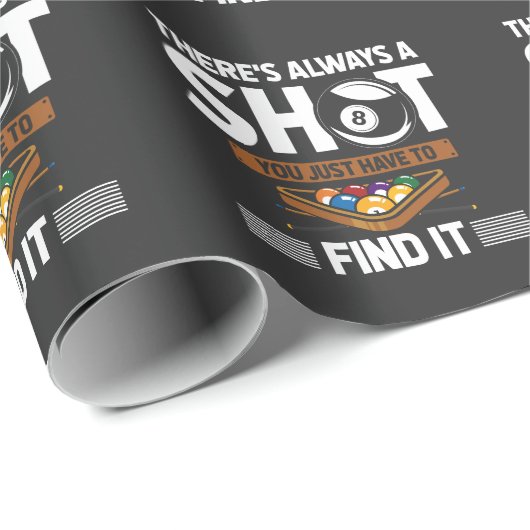 Funny Billard Quote Eight Ball Shot Cadeaupapier (Rol Hoek)