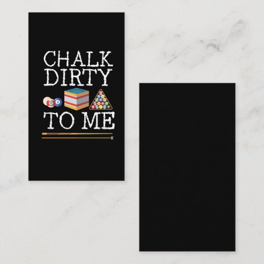 Funny Billards Player Pun Chalk Queue Humor Visitekaartje (Voorkant / Achterkant)