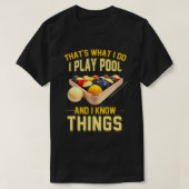 Funny Billards shirten voor mannen 8 Ball Pool Bil T-shirt (Design voorkant)