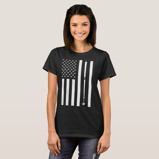 Funny Billiard Pool Player Table Game T-shirt (Voorkant volledig)