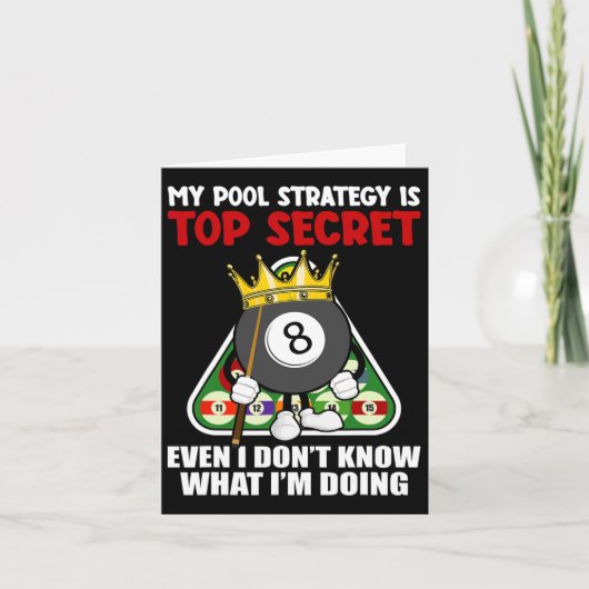 Funny Billiards Art voor mannen Billiards Pool P Kaart (Voorkant)