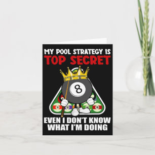 Funny Billiards Art voor mannen Billiards Pool P Kaart