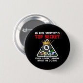 Funny Billiards Art voor mannen Billiards Pool P Ronde Button 5,7 Cm (Voorkant /achterkant)