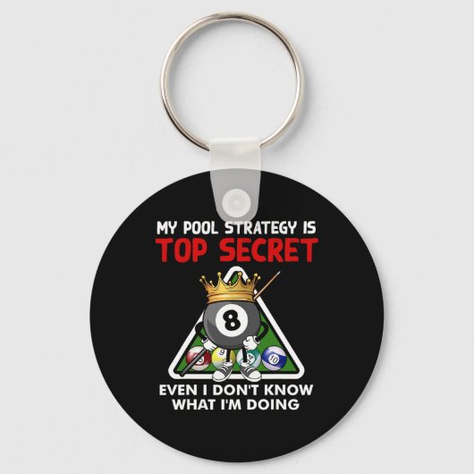 Funny Billiards Art voor mannen Billiards Pool P Sleutelhanger (Voorkant)