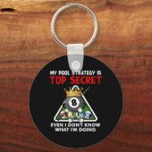 Funny Billiards Art voor mannen Billiards Pool P Sleutelhanger (Voorkant)