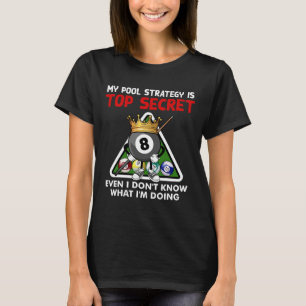 Funny Billiards Art voor mannen Billiards Pool P T-shirt