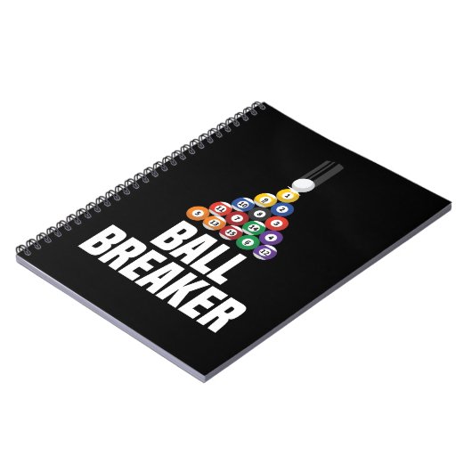 Funny Billiards Ball Breaker Pool Apparel Notitieboek (Linkerzijde)