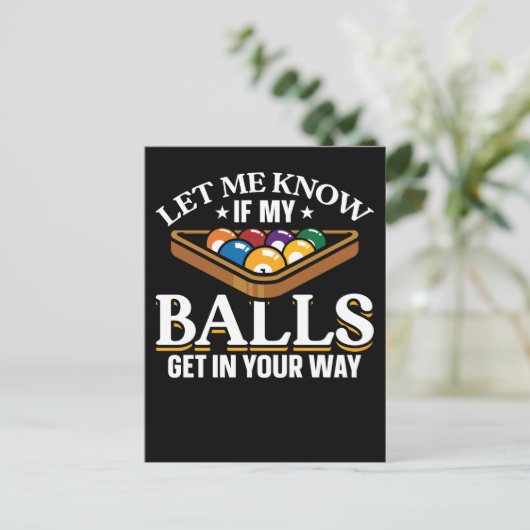 Funny Billiards citeert poolspelers Briefkaart (Staand voorkant)