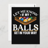 Funny Billiards citeert poolspelers Briefkaart (Voorkant / Achterkant)