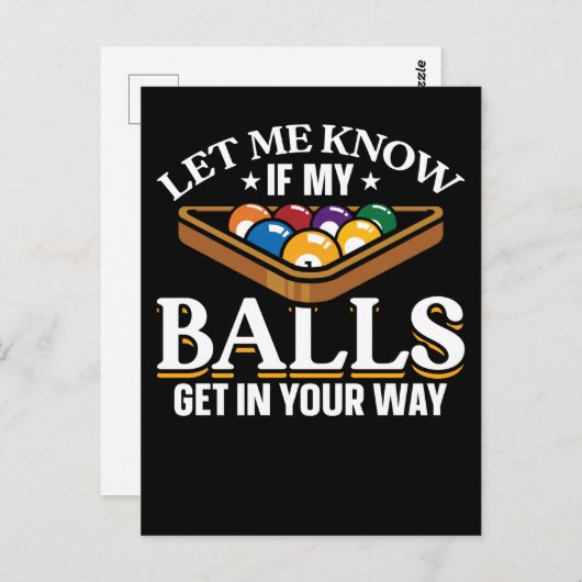 Funny Billiards citeert poolspelers Briefkaart (Voorkant / Achterkant)