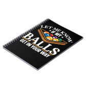 Funny Billiards citeert poolspelers Notitieboek (Linkerzijde)