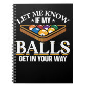Funny Billiards citeert poolspelers Notitieboek (Voorkant)