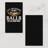 Funny Billiards citeert poolspelers Visitekaartje