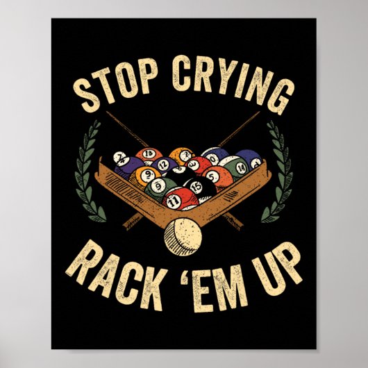 Funny Billiards Clothing Pool Players Apparel Snoo Poster (Voorkant)