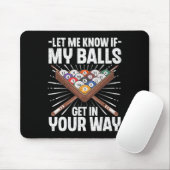 Funny Billiards Design for Men Billiard Pool Muismat (Met muis)