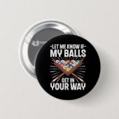 Funny Billiards Design for Men Billiard Pool Ronde Button 5,7 Cm (Voorkant /achterkant)