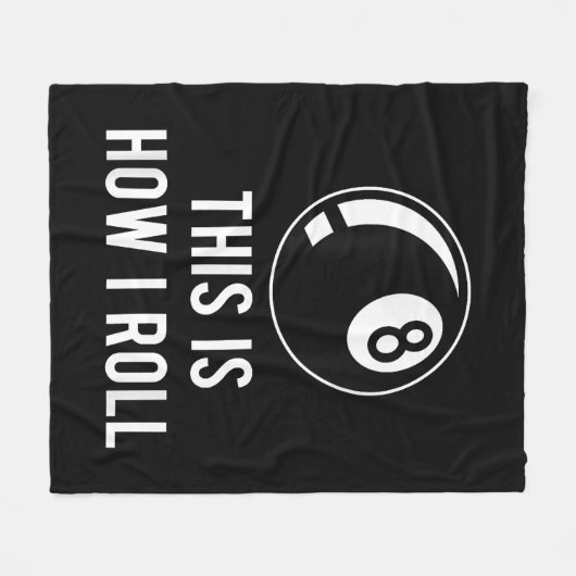 Funny Billiards Design for Pool Players Retro 8 Ba Fleece Deken (Voorkant (Horizontaal))